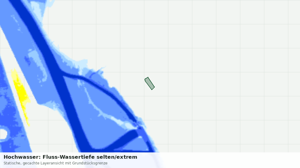 Statische Kartenansicht: Hochwasser: Fluss-Wassertiefe selten/extrem