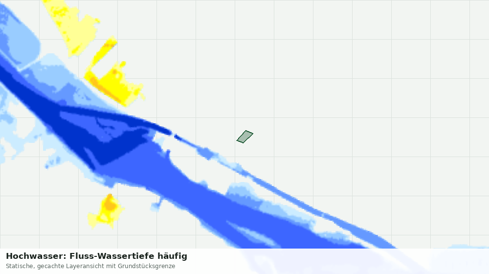 Statische Kartenansicht: Hochwasser: Fluss-Wassertiefe häufig