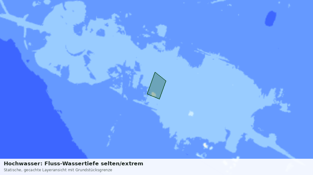Statische Kartenansicht: Hochwasser: Fluss-Wassertiefe selten/extrem