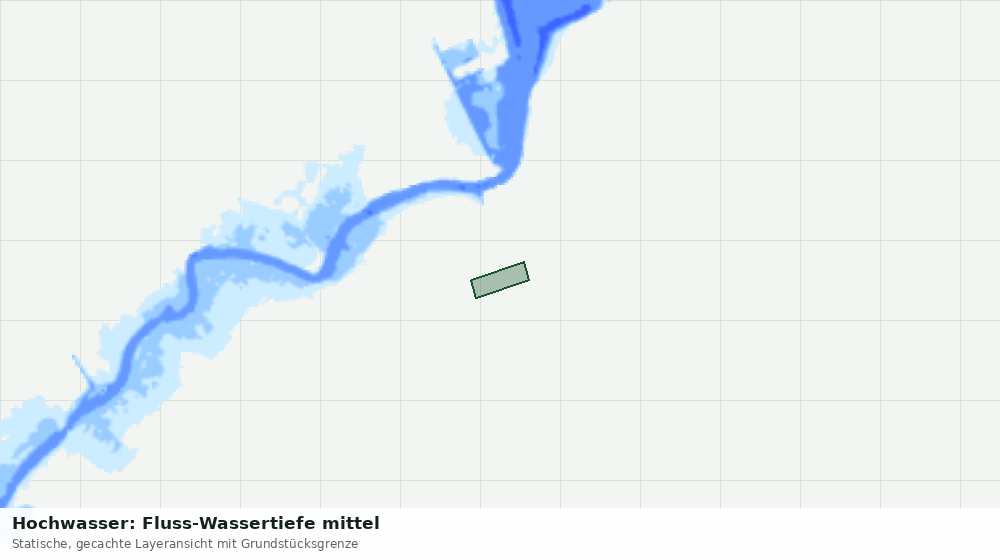 Statische Kartenansicht: Hochwasser: Fluss-Wassertiefe mittel