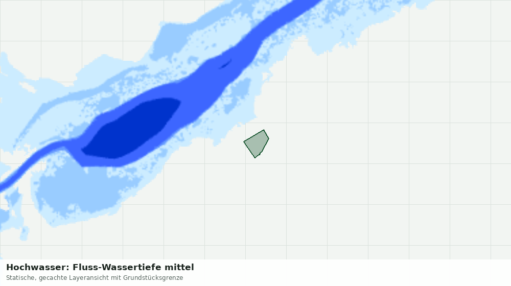 Statische Kartenansicht: Hochwasser: Fluss-Wassertiefe mittel