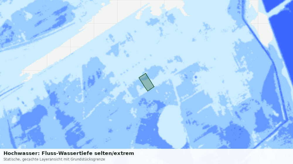 Statische Kartenansicht: Hochwasser: Fluss-Wassertiefe selten/extrem