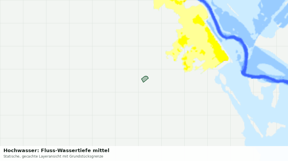 Statische Kartenansicht: Hochwasser: Fluss-Wassertiefe mittel