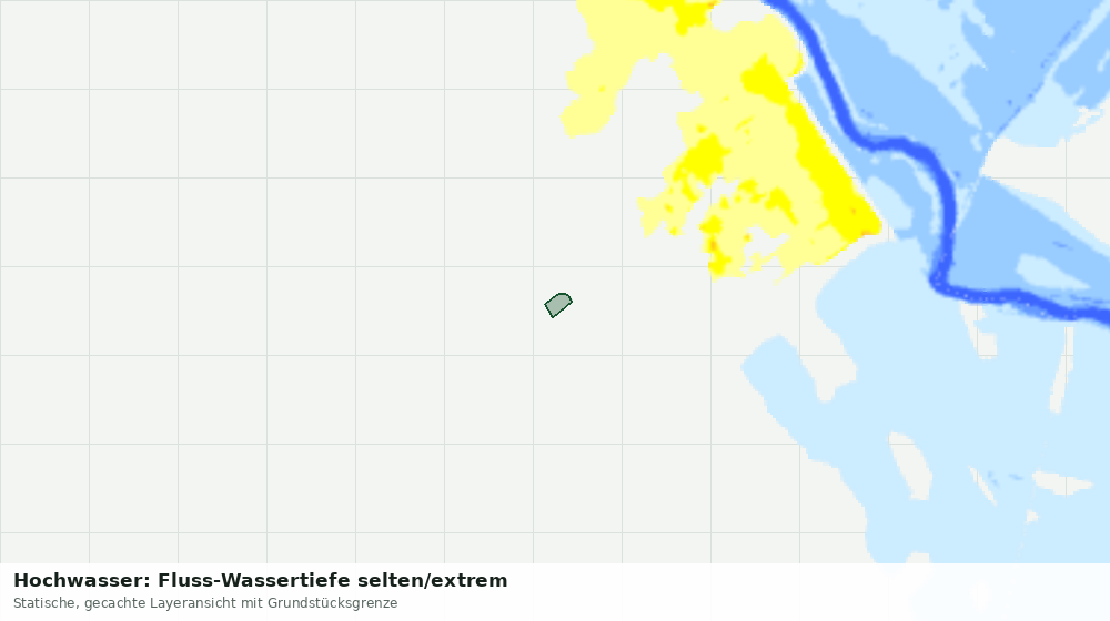 Statische Kartenansicht: Hochwasser: Fluss-Wassertiefe selten/extrem