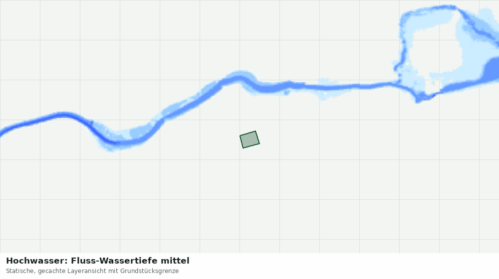 Statische Kartenansicht: Hochwasser: Fluss-Wassertiefe mittel