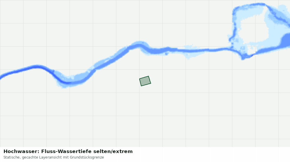Statische Kartenansicht: Hochwasser: Fluss-Wassertiefe selten/extrem