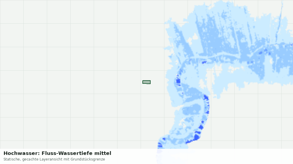 Statische Kartenansicht: Hochwasser: Fluss-Wassertiefe mittel