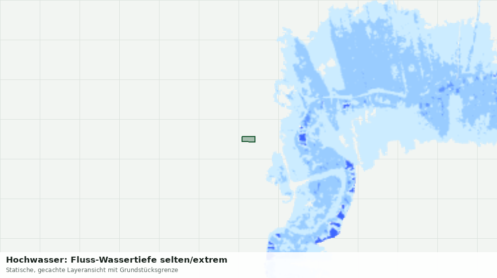 Statische Kartenansicht: Hochwasser: Fluss-Wassertiefe selten/extrem