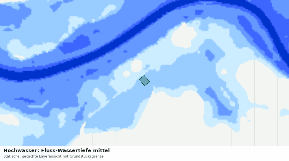 Statische Kartenansicht: Hochwasser: Fluss-Wassertiefe mittel