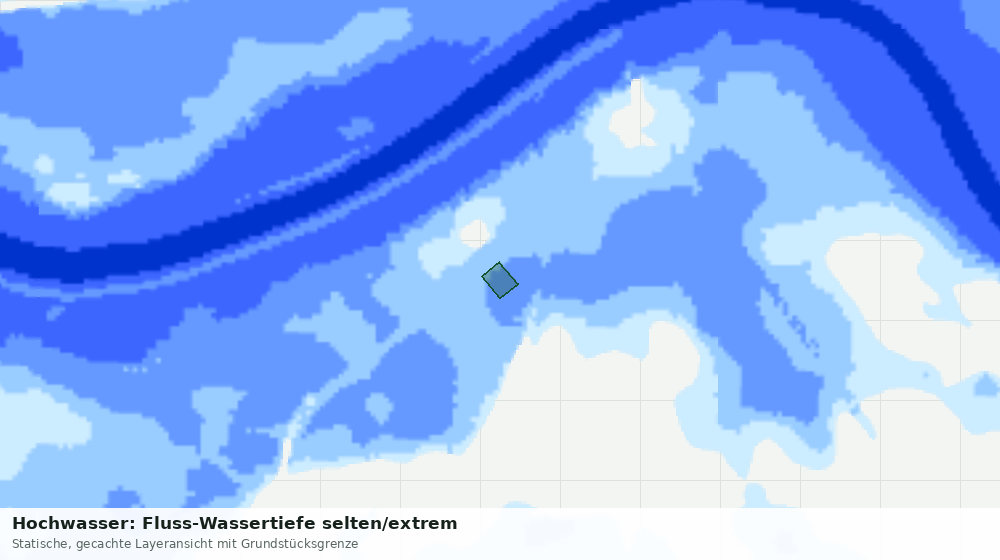 Statische Kartenansicht: Hochwasser: Fluss-Wassertiefe selten/extrem