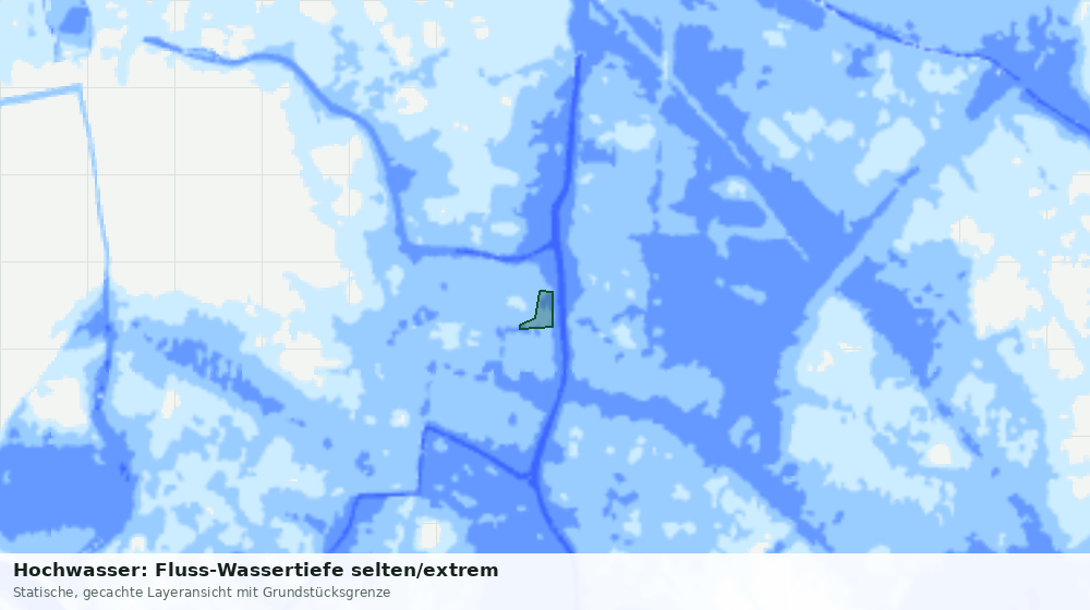 Statische Kartenansicht: Hochwasser: Fluss-Wassertiefe selten/extrem