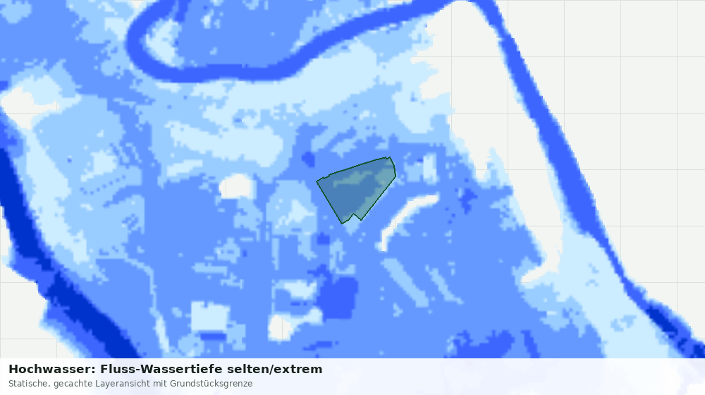 Statische Kartenansicht: Hochwasser: Fluss-Wassertiefe selten/extrem