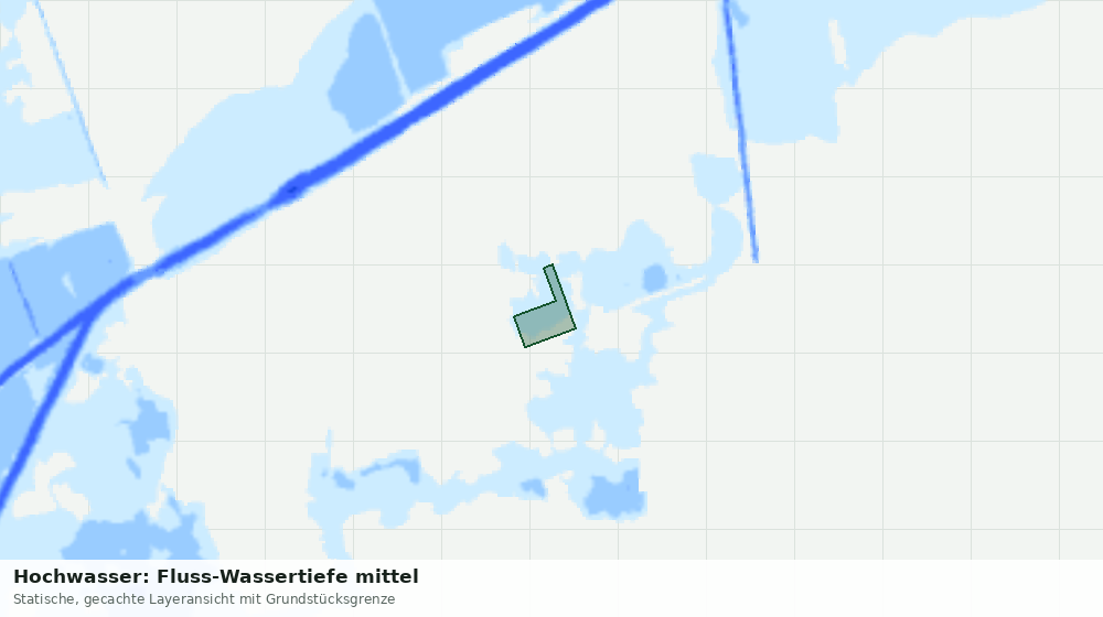 Statische Kartenansicht: Hochwasser: Fluss-Wassertiefe mittel