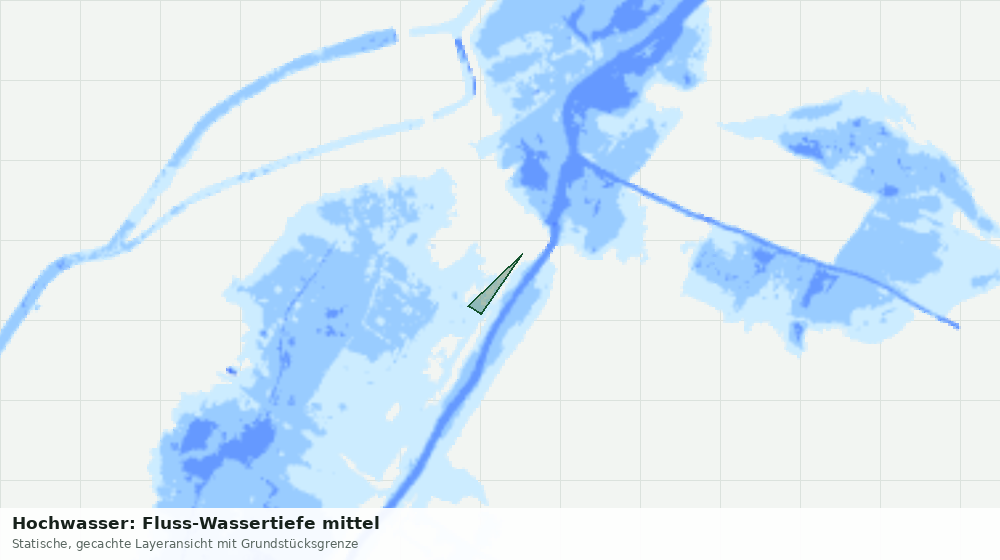 Statische Kartenansicht: Hochwasser: Fluss-Wassertiefe mittel