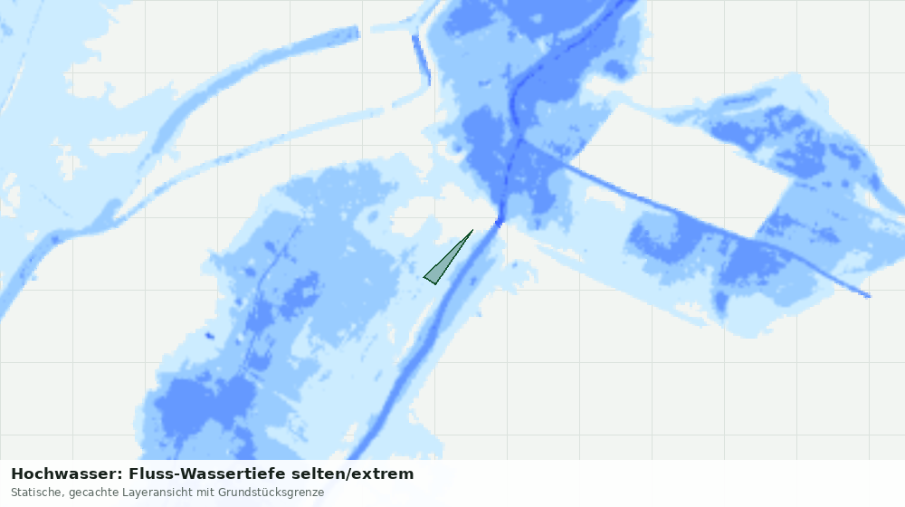 Statische Kartenansicht: Hochwasser: Fluss-Wassertiefe selten/extrem