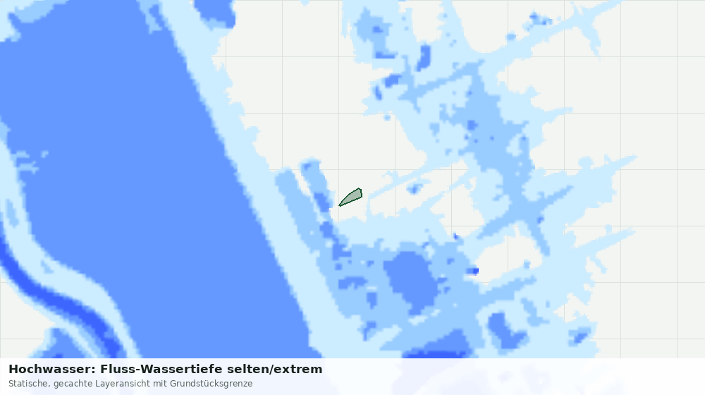 Statische Kartenansicht: Hochwasser: Fluss-Wassertiefe selten/extrem