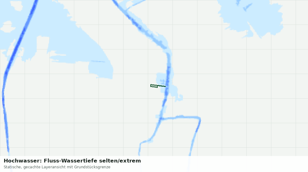 Statische Kartenansicht: Hochwasser: Fluss-Wassertiefe selten/extrem