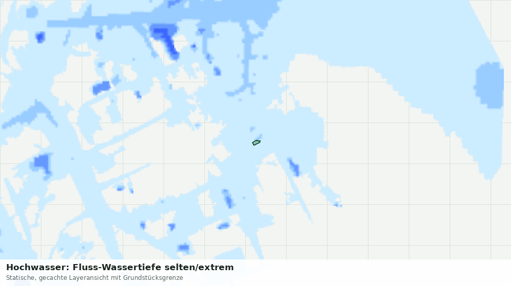 Statische Kartenansicht: Hochwasser: Fluss-Wassertiefe selten/extrem