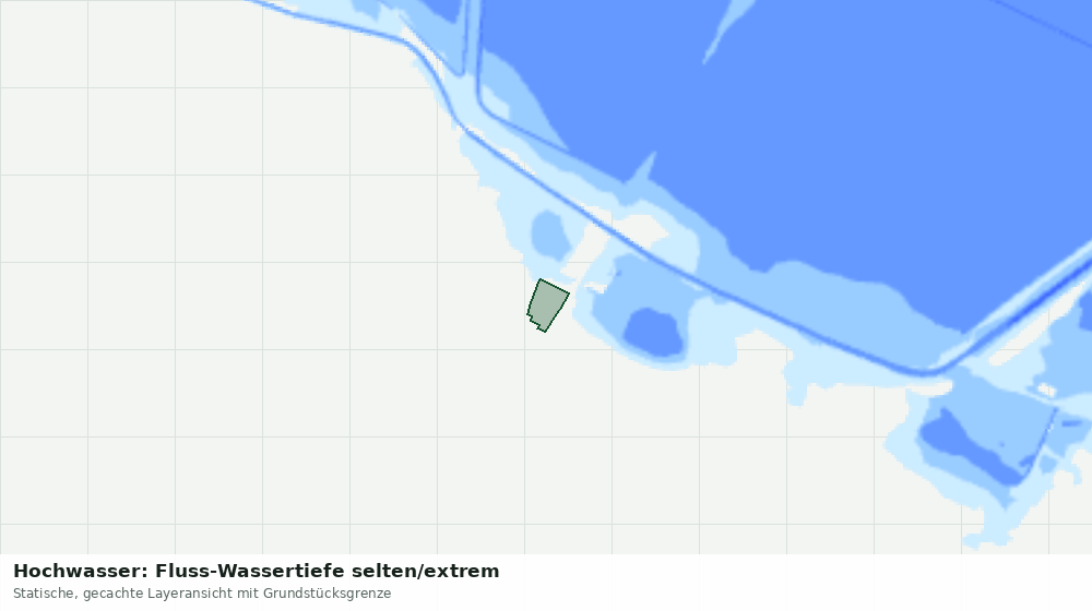 Statische Kartenansicht: Hochwasser: Fluss-Wassertiefe selten/extrem