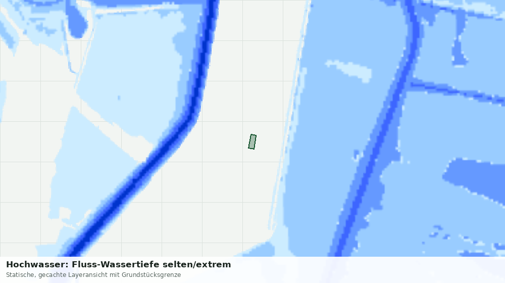 Statische Kartenansicht: Hochwasser: Fluss-Wassertiefe selten/extrem