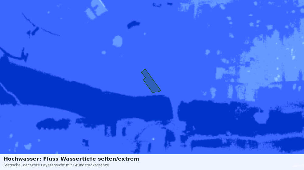 Statische Kartenansicht: Hochwasser: Fluss-Wassertiefe selten/extrem