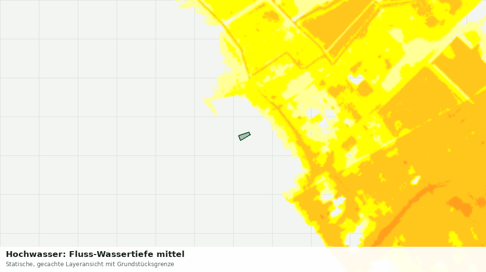 Statische Kartenansicht: Hochwasser: Fluss-Wassertiefe mittel
