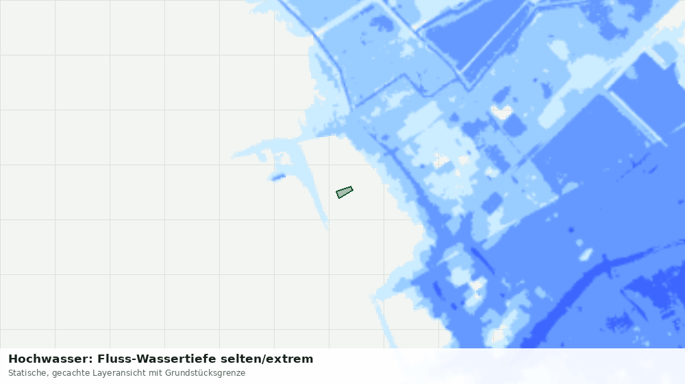 Statische Kartenansicht: Hochwasser: Fluss-Wassertiefe selten/extrem