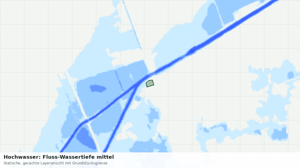Statische Kartenansicht: Hochwasser: Fluss-Wassertiefe mittel