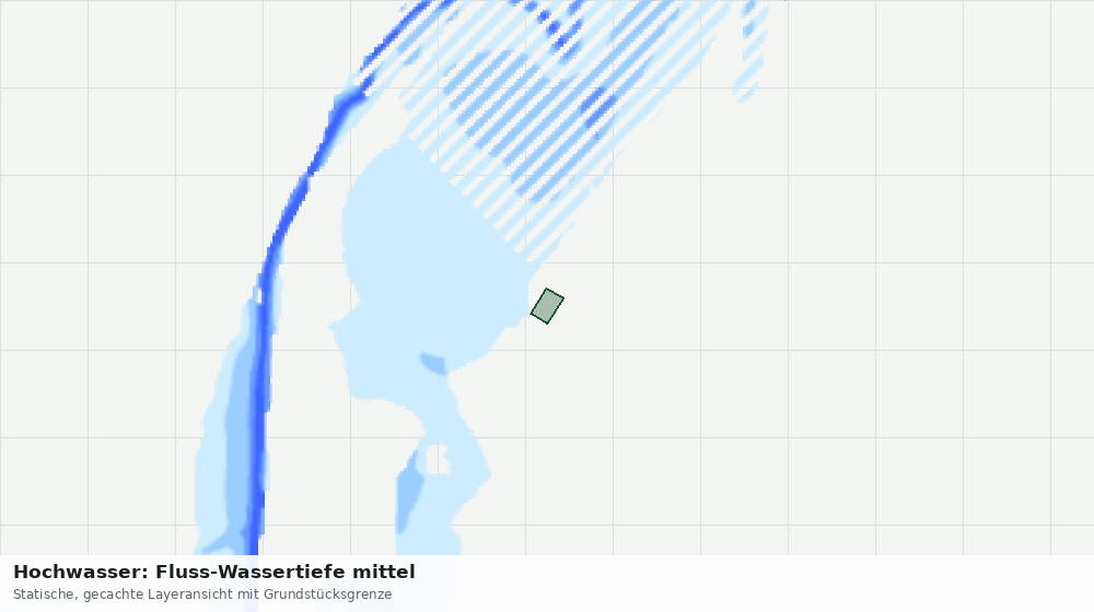 Statische Kartenansicht: Hochwasser: Fluss-Wassertiefe mittel