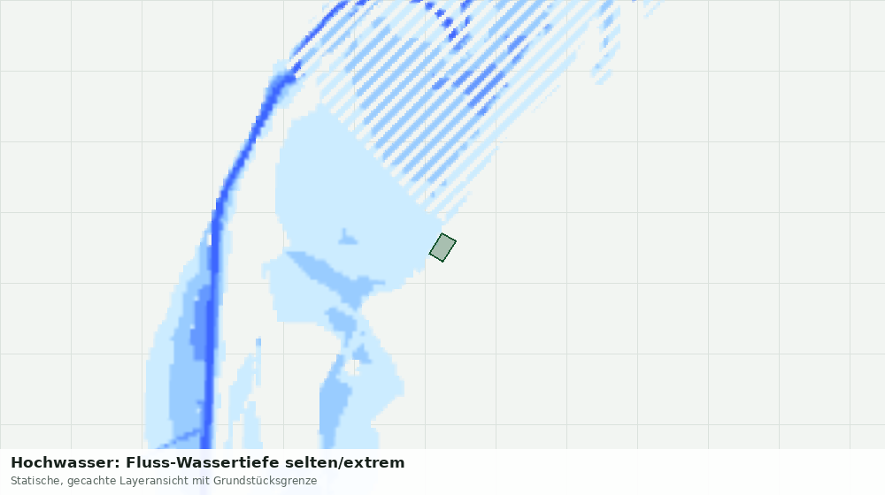 Statische Kartenansicht: Hochwasser: Fluss-Wassertiefe selten/extrem