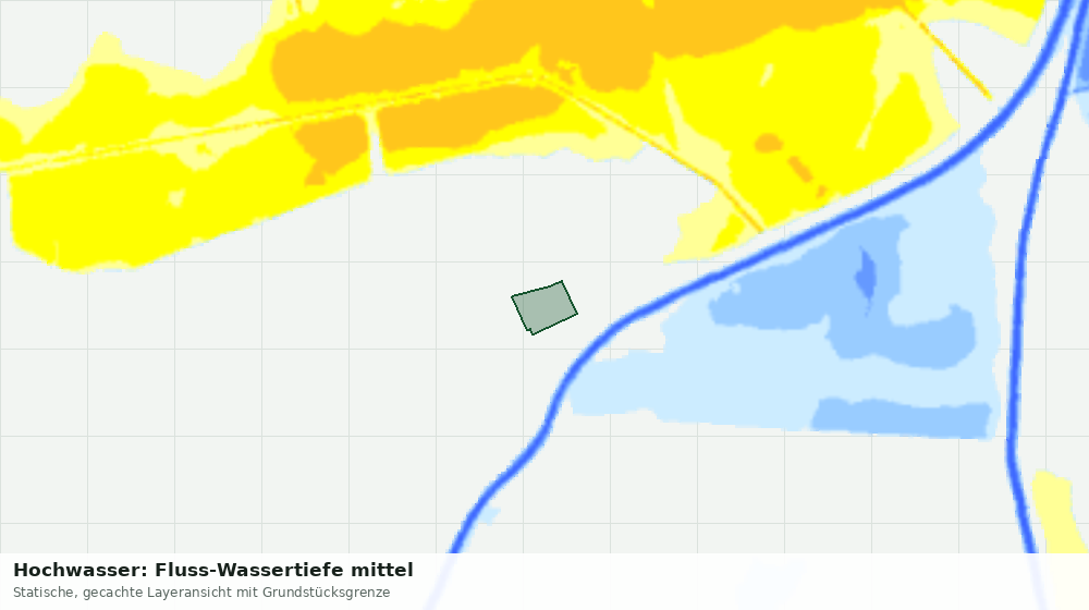 Statische Kartenansicht: Hochwasser: Fluss-Wassertiefe mittel