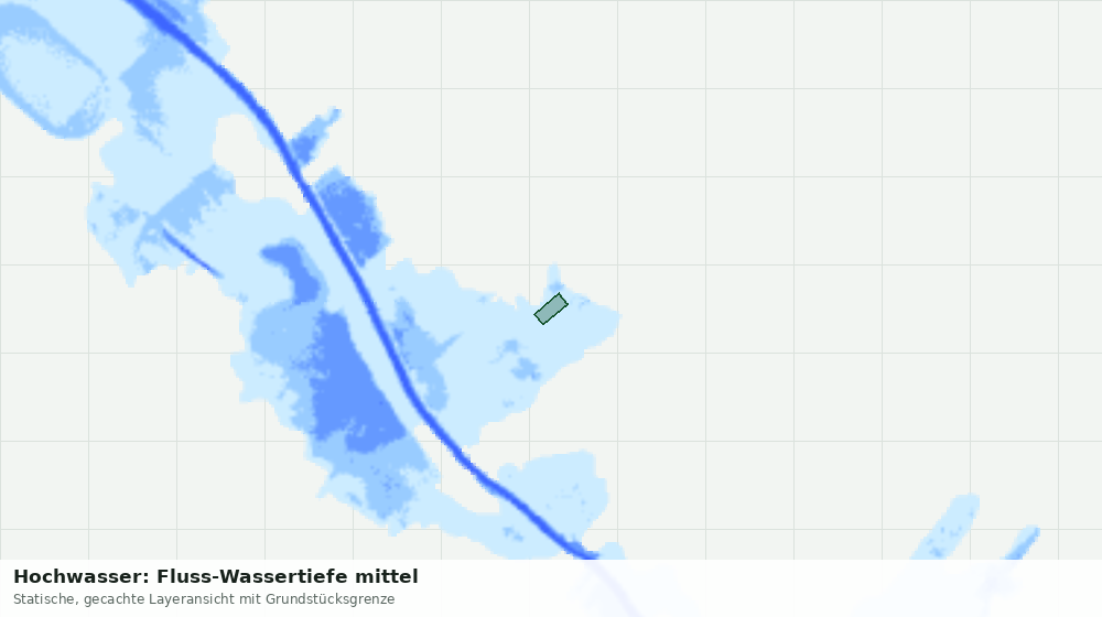 Statische Kartenansicht: Hochwasser: Fluss-Wassertiefe mittel