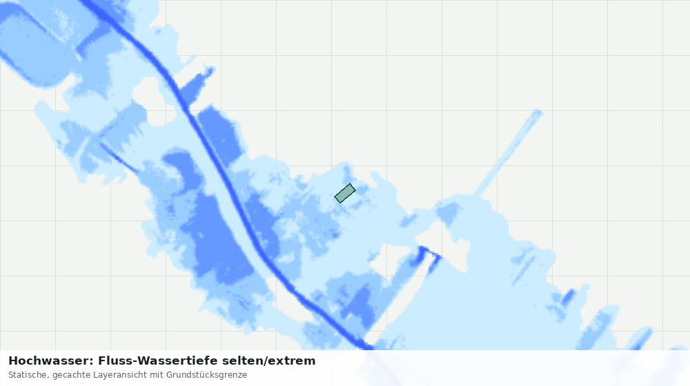 Statische Kartenansicht: Hochwasser: Fluss-Wassertiefe selten/extrem