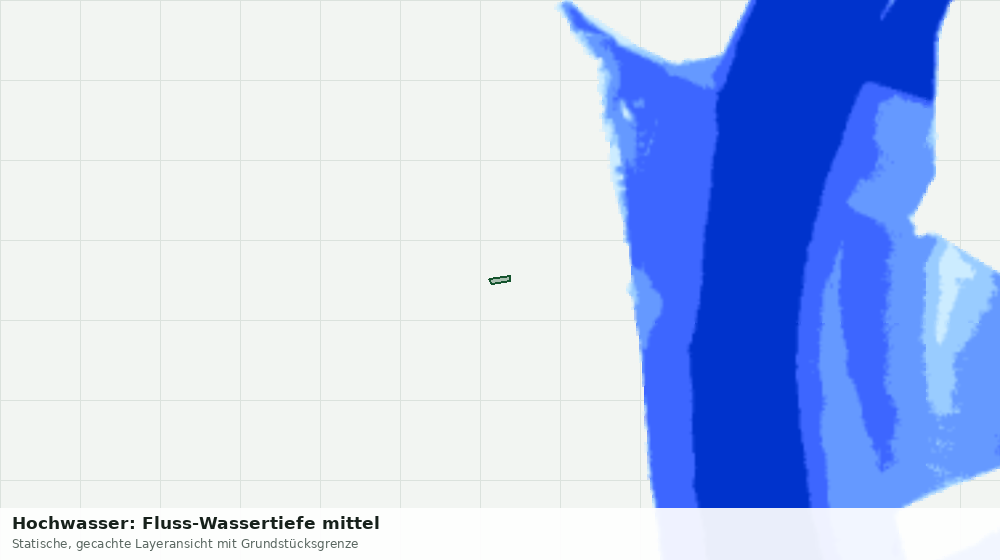 Statische Kartenansicht: Hochwasser: Fluss-Wassertiefe mittel
