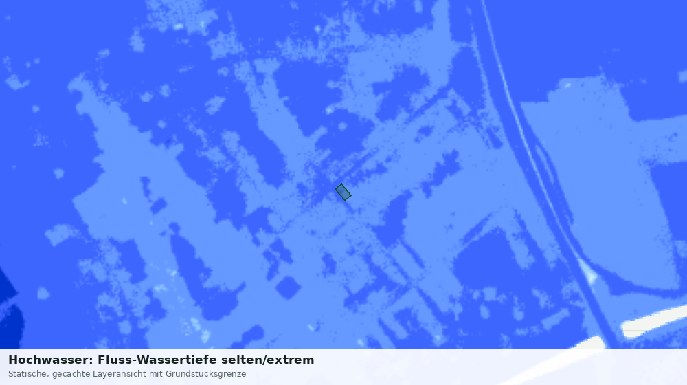 Statische Kartenansicht: Hochwasser: Fluss-Wassertiefe selten/extrem
