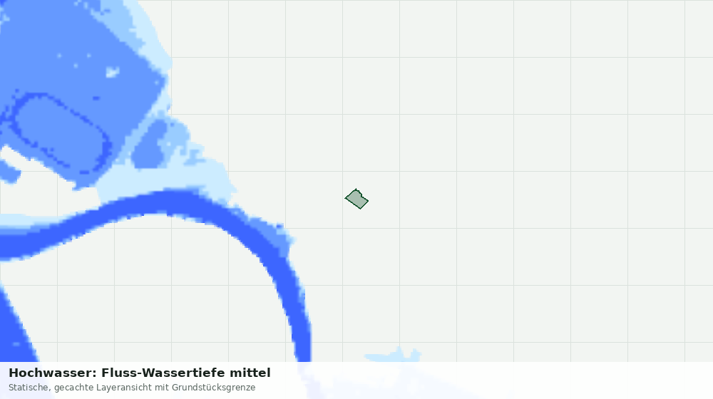 Statische Kartenansicht: Hochwasser: Fluss-Wassertiefe mittel