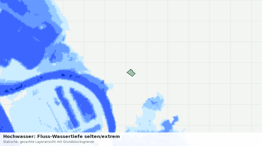 Statische Kartenansicht: Hochwasser: Fluss-Wassertiefe selten/extrem