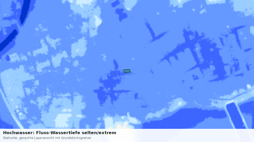 Statische Kartenansicht: Hochwasser: Fluss-Wassertiefe selten/extrem