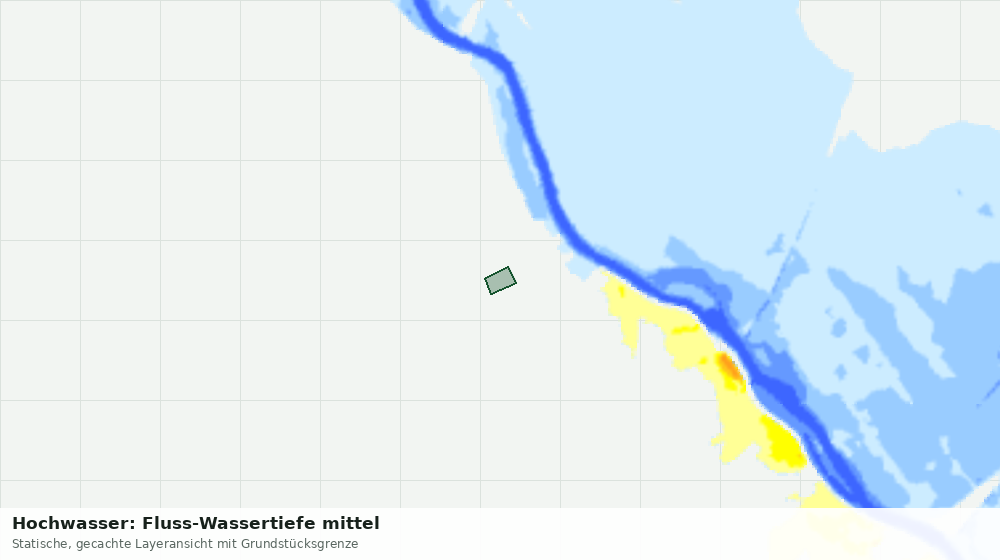 Statische Kartenansicht: Hochwasser: Fluss-Wassertiefe mittel