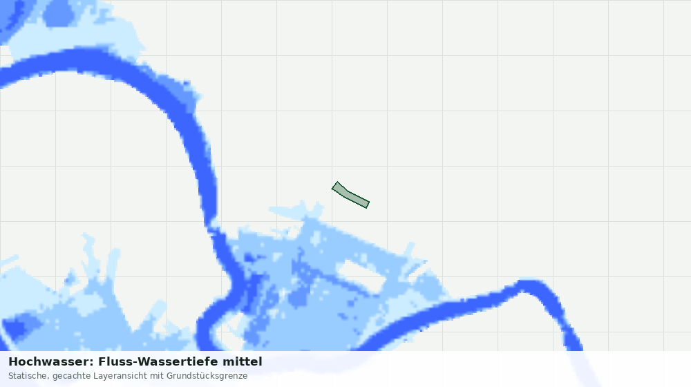 Statische Kartenansicht: Hochwasser: Fluss-Wassertiefe mittel