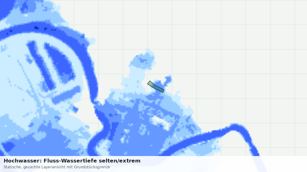 Statische Kartenansicht: Hochwasser: Fluss-Wassertiefe selten/extrem