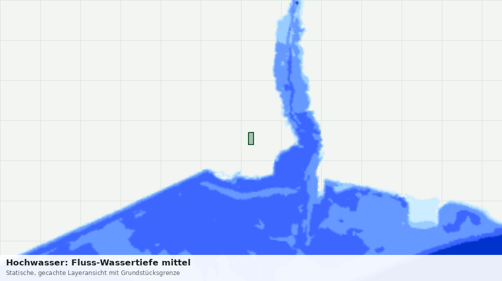 Statische Kartenansicht: Hochwasser: Fluss-Wassertiefe mittel