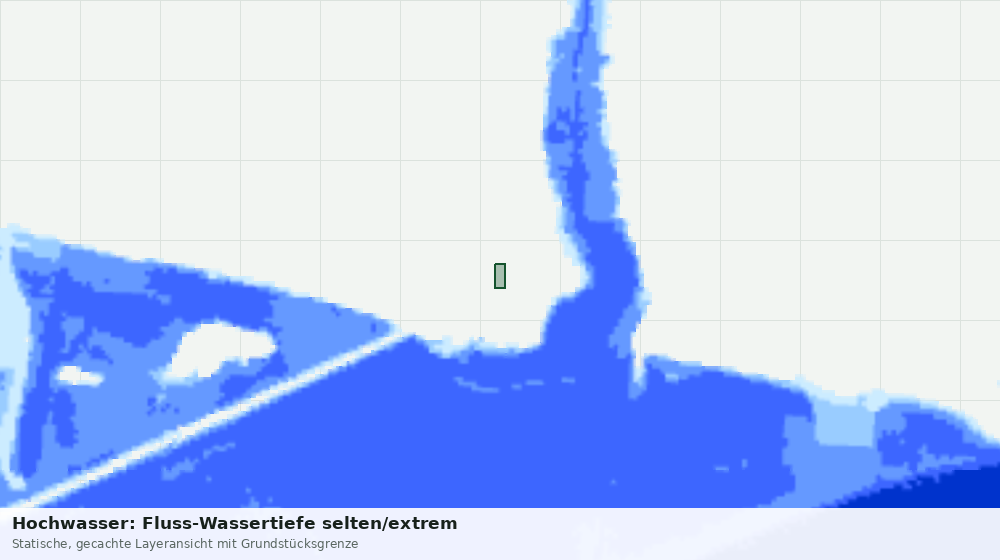 Statische Kartenansicht: Hochwasser: Fluss-Wassertiefe selten/extrem