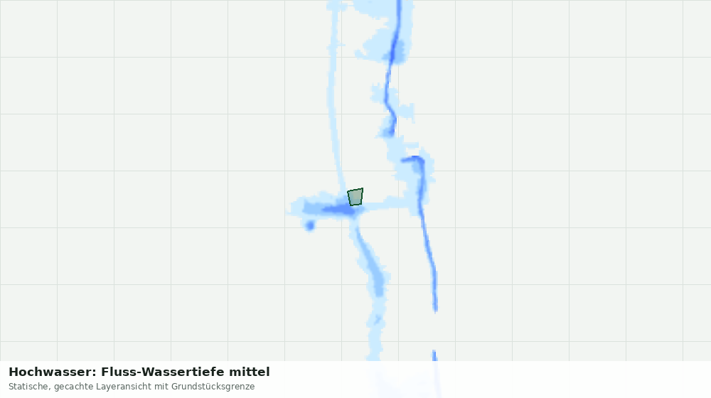 Statische Kartenansicht: Hochwasser: Fluss-Wassertiefe mittel