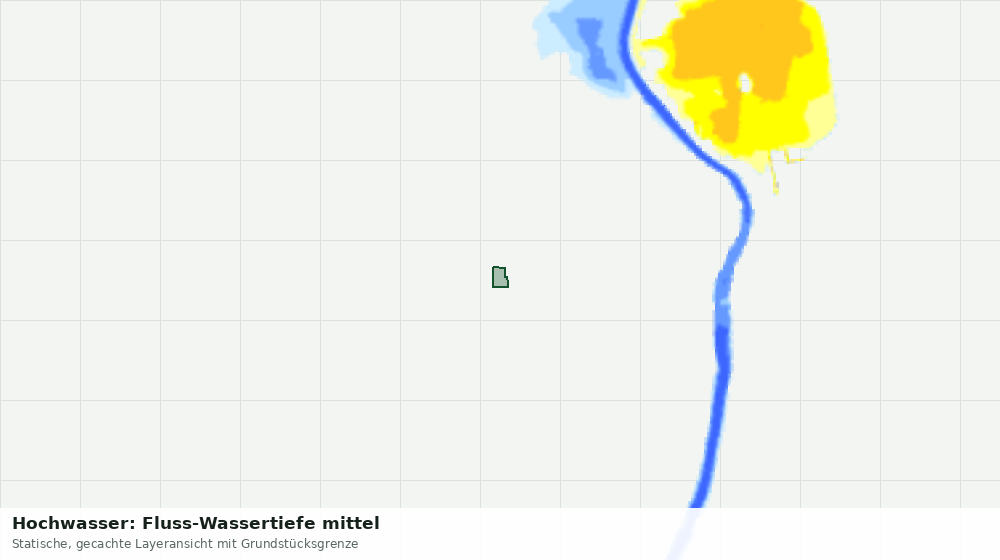 Statische Kartenansicht: Hochwasser: Fluss-Wassertiefe mittel