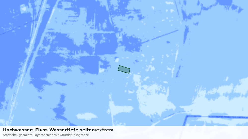 Statische Kartenansicht: Hochwasser: Fluss-Wassertiefe selten/extrem