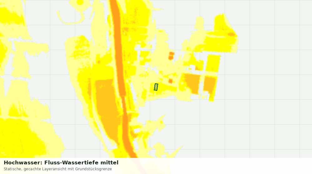 Statische Kartenansicht: Hochwasser: Fluss-Wassertiefe mittel