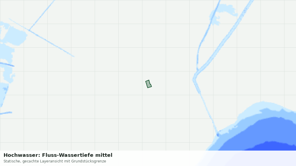 Statische Kartenansicht: Hochwasser: Fluss-Wassertiefe mittel