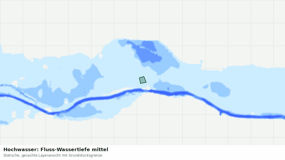 Statische Kartenansicht: Hochwasser: Fluss-Wassertiefe mittel