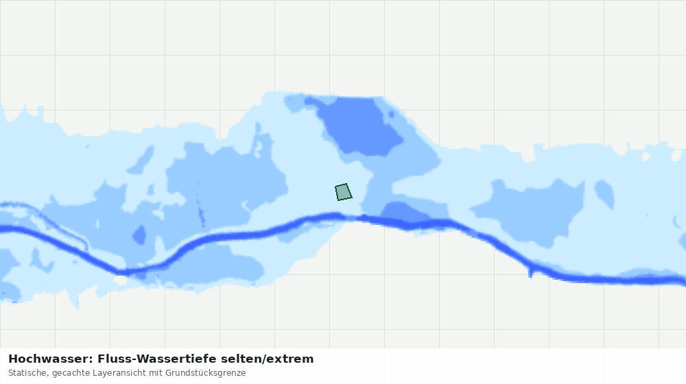 Statische Kartenansicht: Hochwasser: Fluss-Wassertiefe selten/extrem